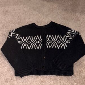 Abercrombie & Fitch Black and White Patterned Cardigan